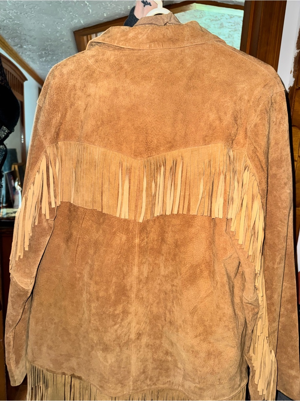 Kandy Kiss Women’s Tan Suede Fringe Leather Jacket - Picture 2 of 4
